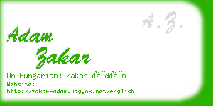 adam zakar business card